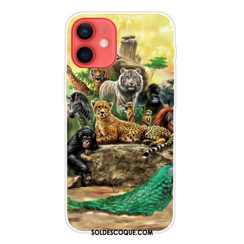 Coque iPhone 13 Mini Animaux Safari