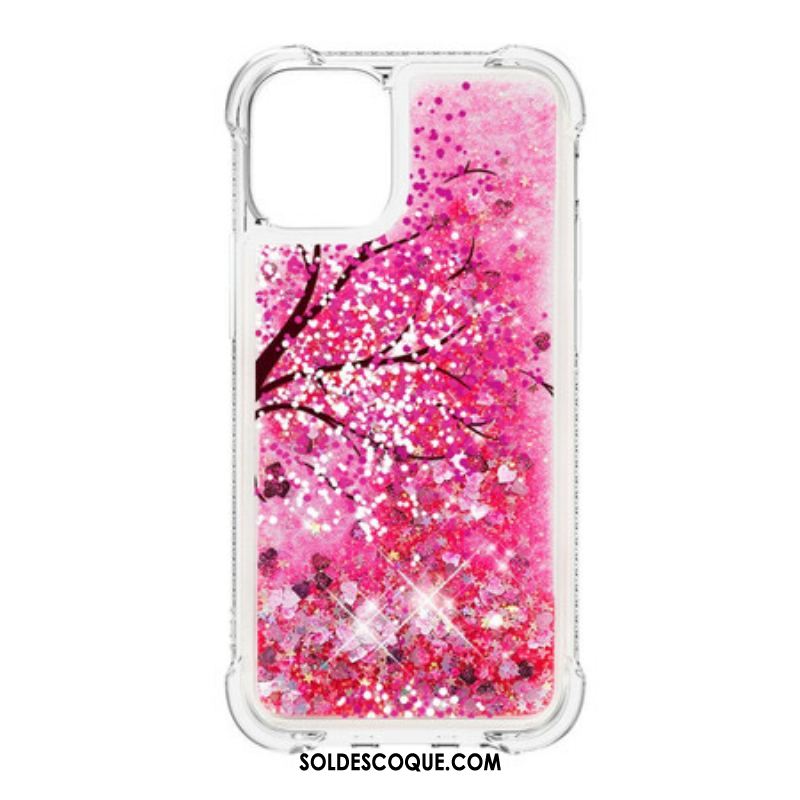 Coque iPhone 13 Mini Arbre Paillettes