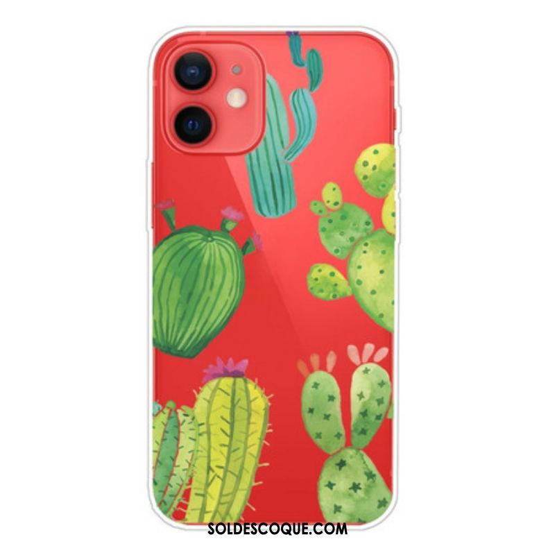 Coque iPhone 13 Mini Cactus Aquarelle