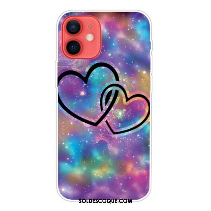 Coque iPhone 13 Mini Coeurs Enchaînés