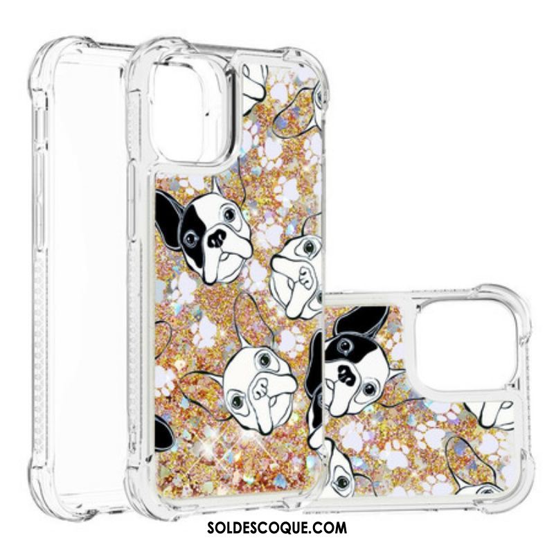 Coque iPhone 13 Mini Mr Chien Paillettes