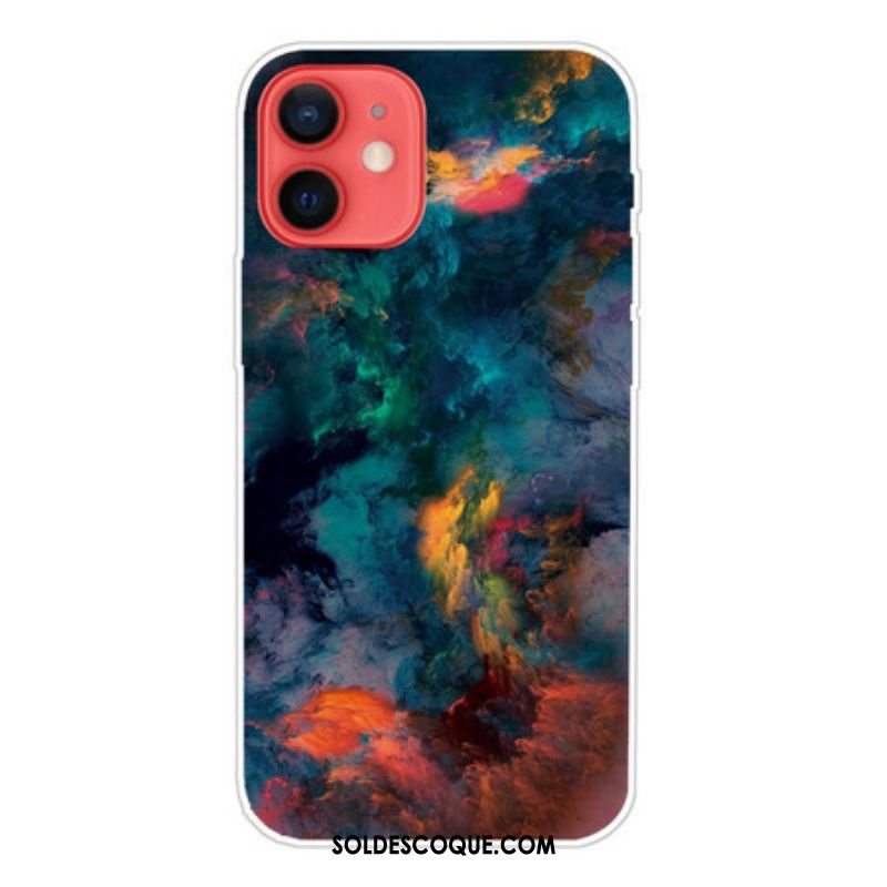 Coque iPhone 13 Mini Nuages Colorés