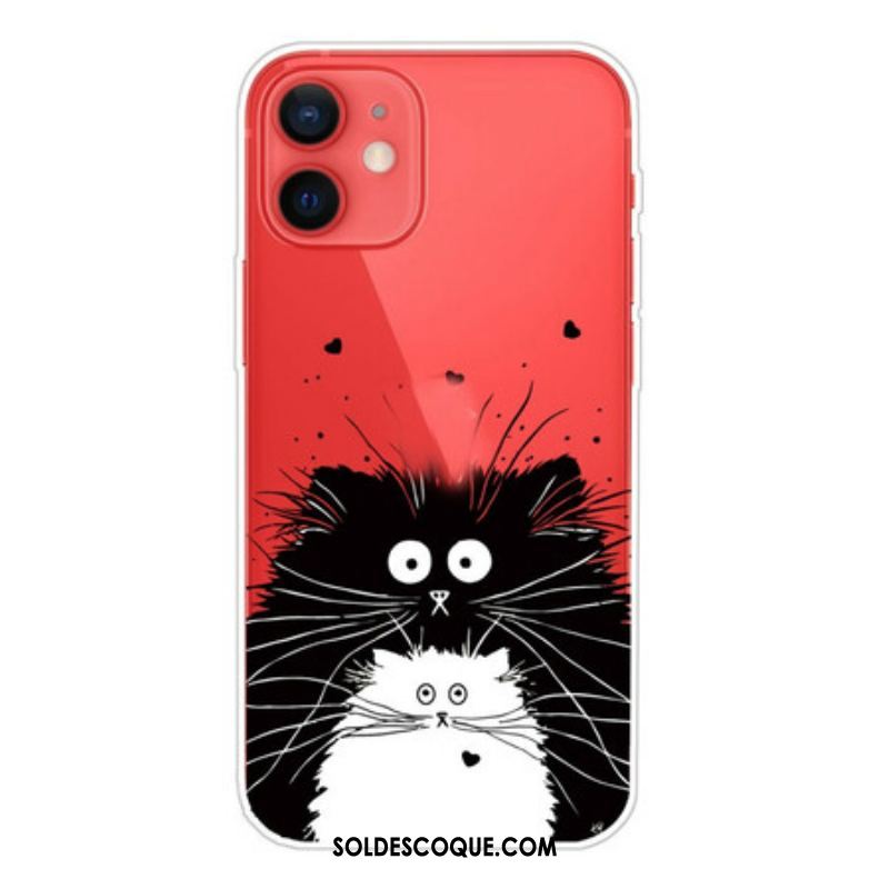 Coque iPhone 13 Mini Regarde les Chats