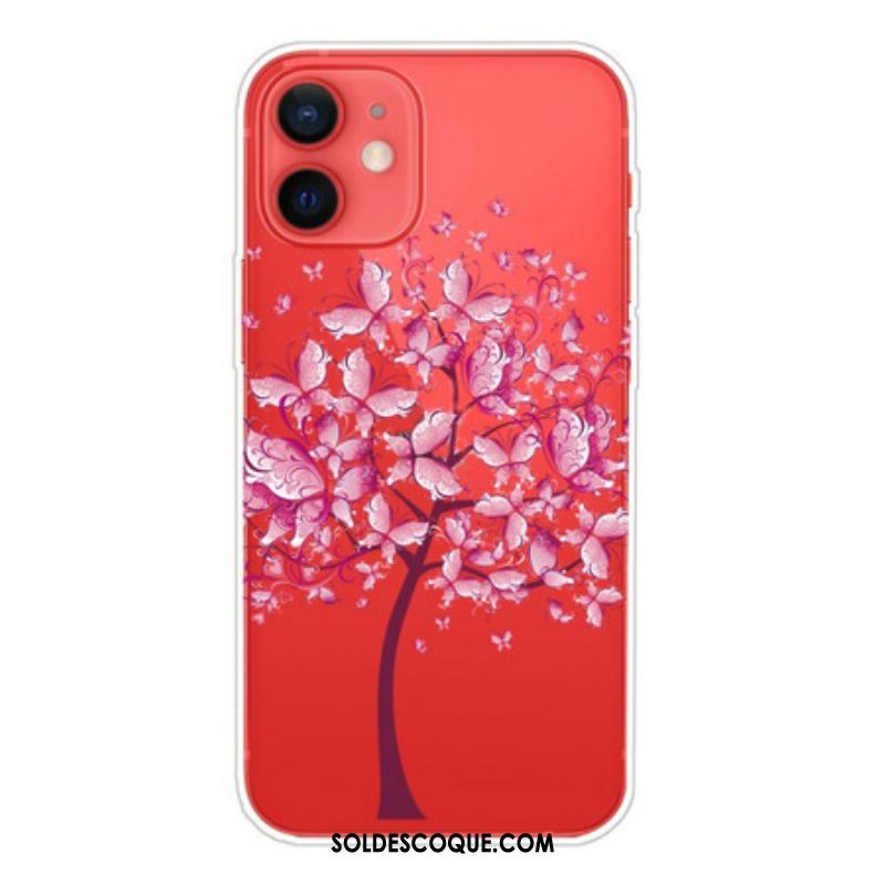 Coque iPhone 13 Mini Top Arbre Rose