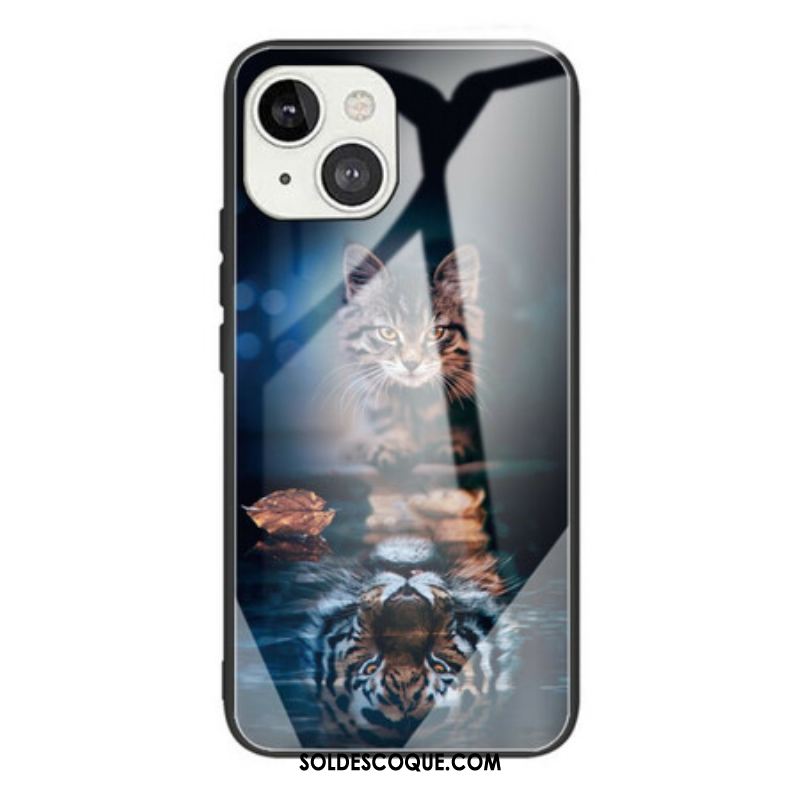 Coque iPhone 13 Mini Verre Trempé Mon Tigre