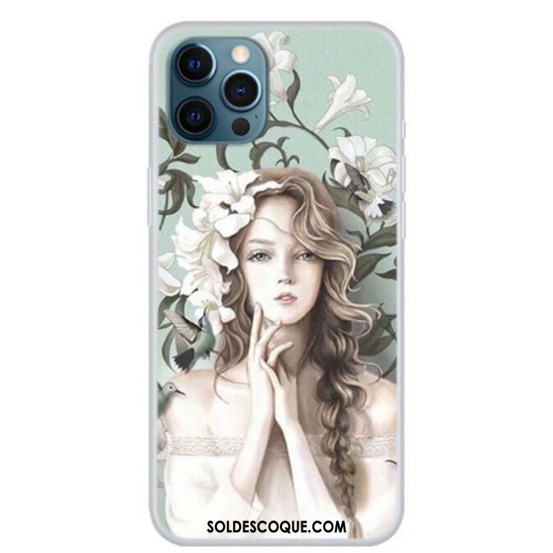 Coque iPhone 13 Pro La Femme à Fleurs