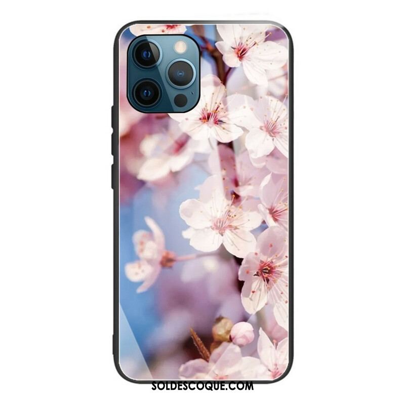 Coque iPhone 13 Pro Max Verre Trempé Fleurs Réalistes