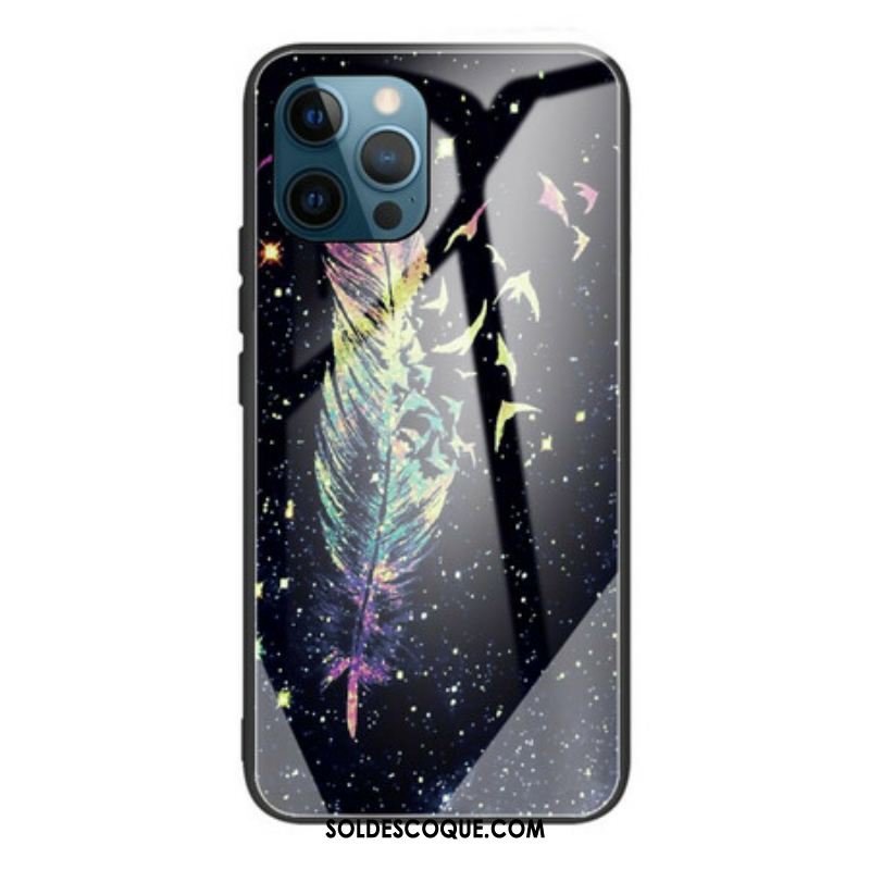 Coque iPhone 13 Pro Verre Trempé Plume