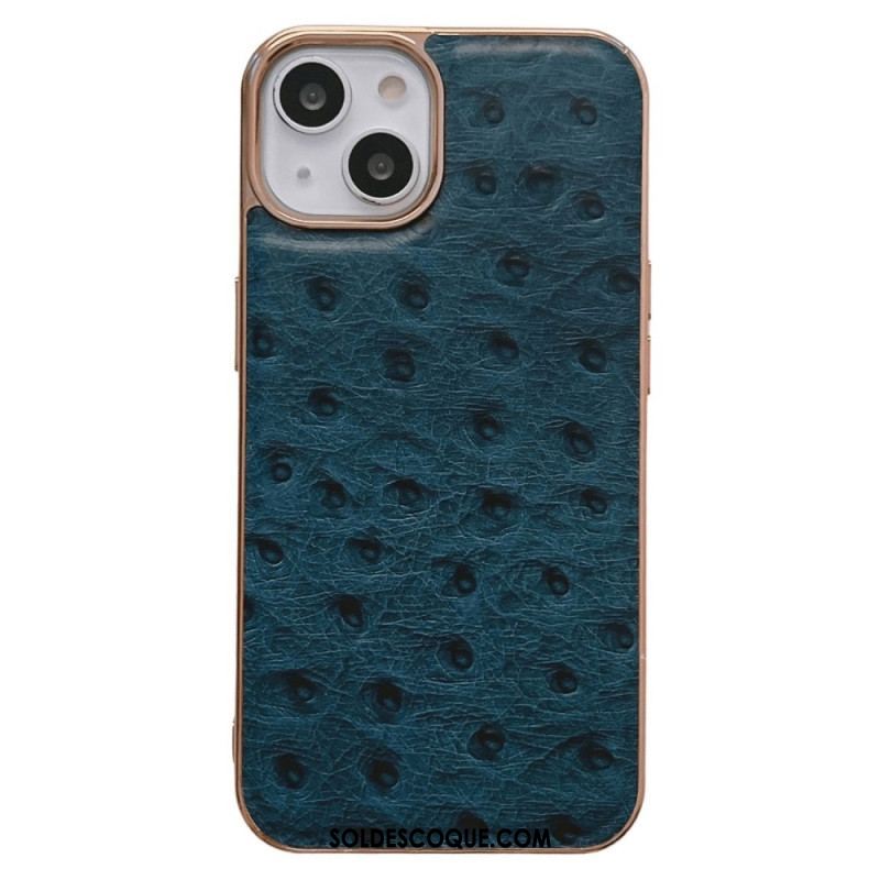 Coque iPhone 14 Cuir Véritable Texturé