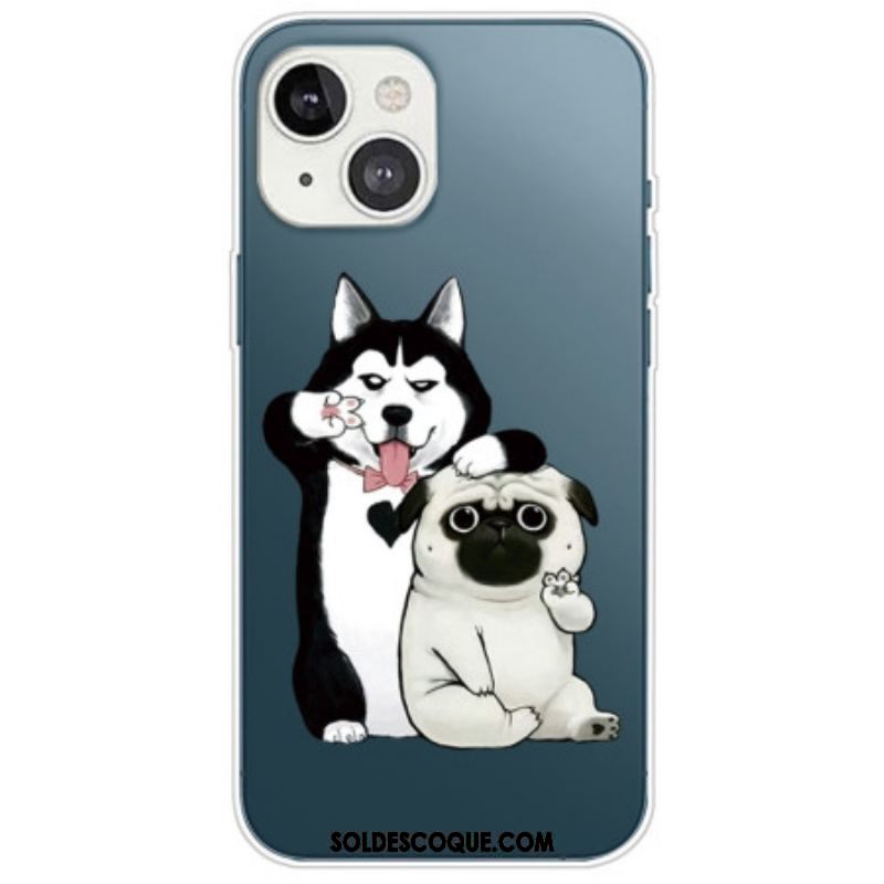 Coque iPhone 14 Plus Chiens Fun