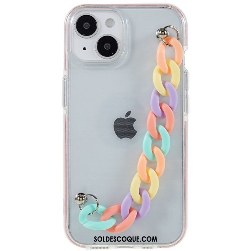 Coque iPhone 14 Plus Silicone Bracelet Perles