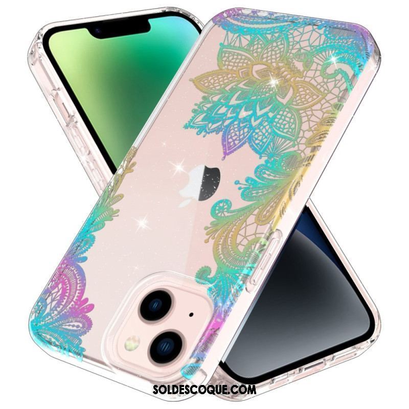 Coque iPhone 14 Plus Silicone Flexible Étoiles / Papillons