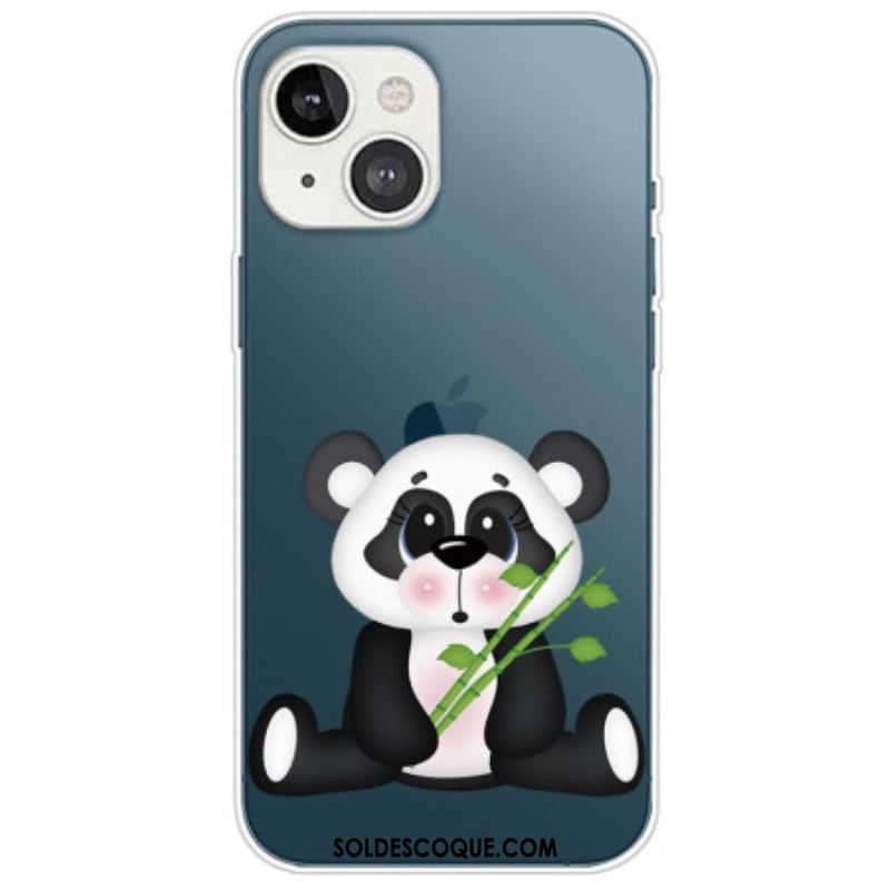 Coque iPhone 14 Plus Transparente Panda Triste