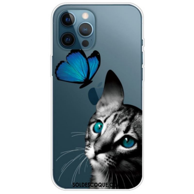 Coque iPhone 14 Pro Max Chat et Papillon