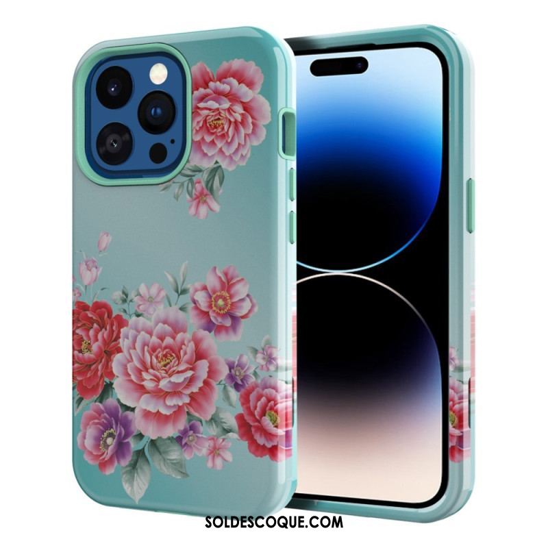 Coque iPhone 14 Pro Max Fleurs Vintage