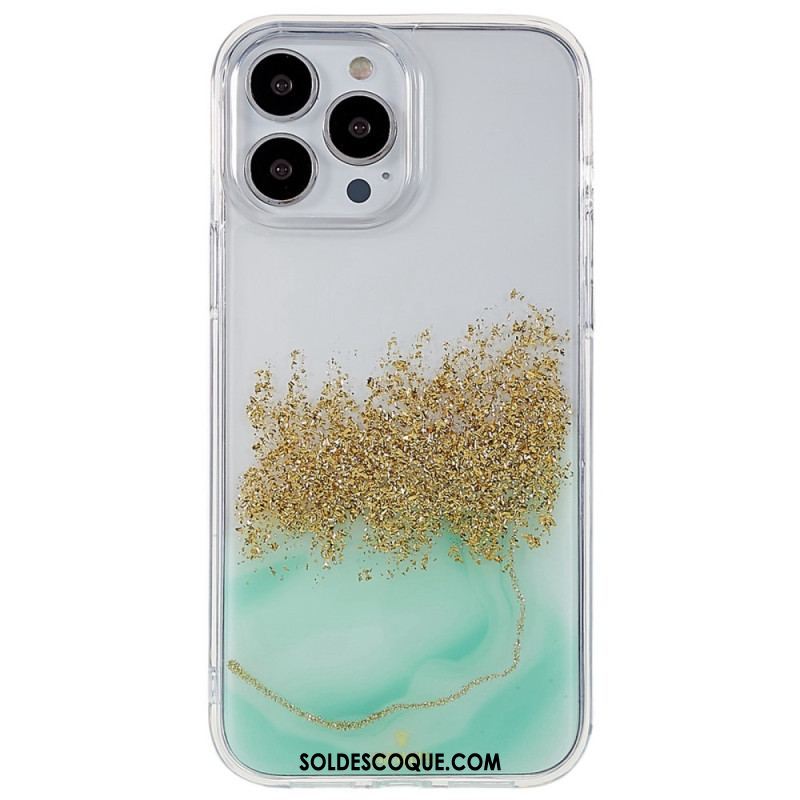 Coque iPhone 14 Pro Paillettes Art