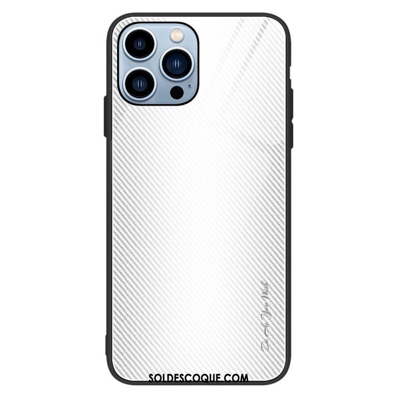 Coque iPhone 14 Pro Verre Trempé Fibre Carbone Classique