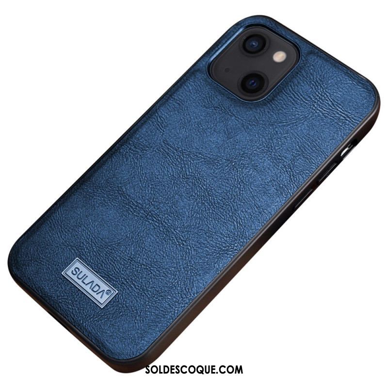 Coque iPhone 14 SULADA Effet Cuir