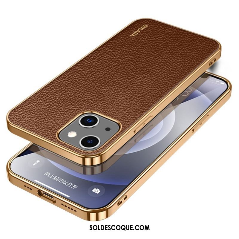 Coque iPhone 14 Style Cuir SULADA