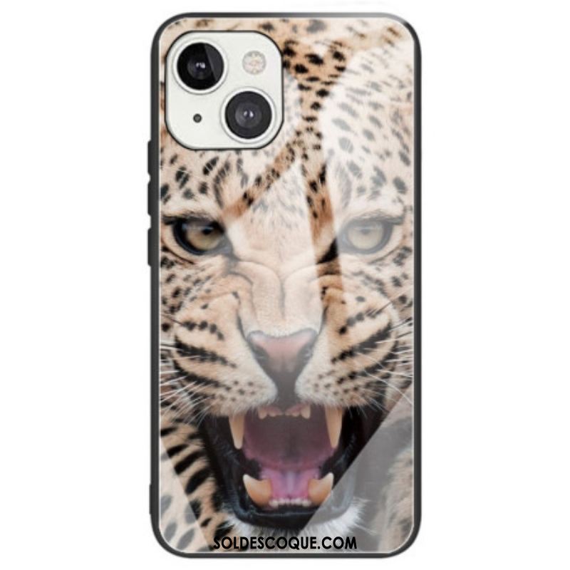 Coque iPhone 14 Verre Trempé Léopard