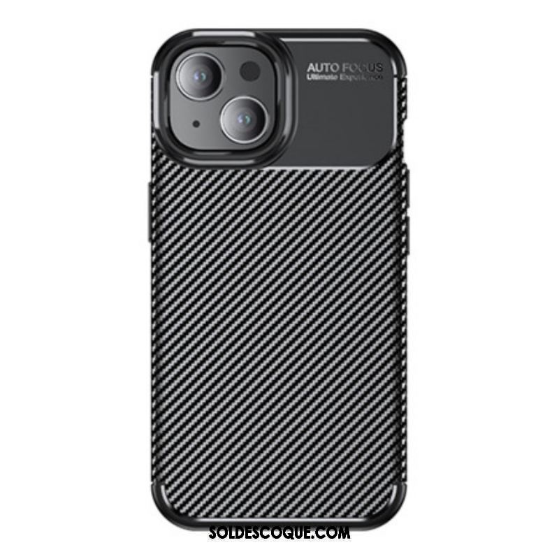 Coque iPhone 15 Plus Fibre Texture Carbone