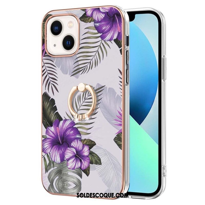 Coque iPhone 15 Plus Fleurs Anneau-Support