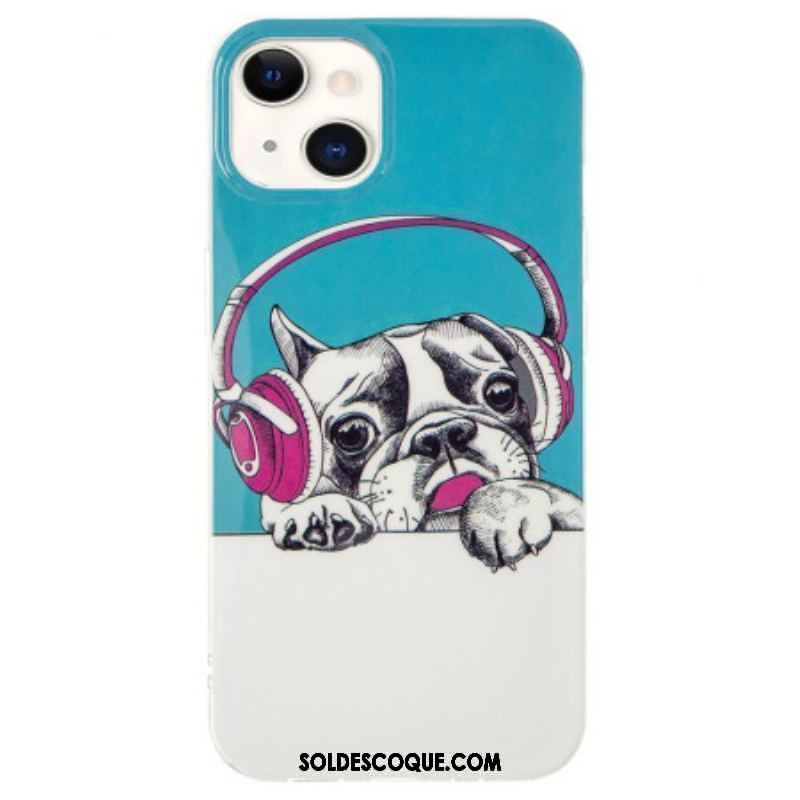 Coque iPhone 15 Plus Fluorescente Écouteurs