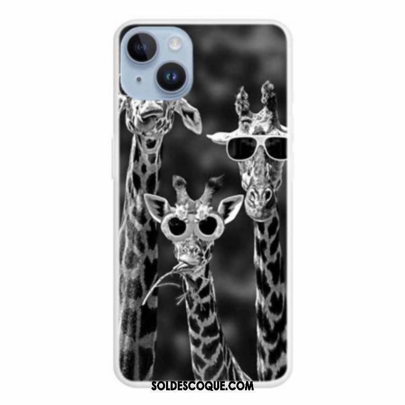 Coque iPhone 15 Plus Girafes Incognito