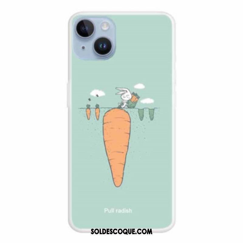 Coque iPhone 15 Plus Lapin au Jardin