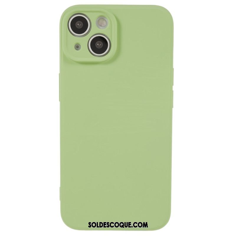 Coque iPhone 15 Plus Silicone Pastel et Microfibre