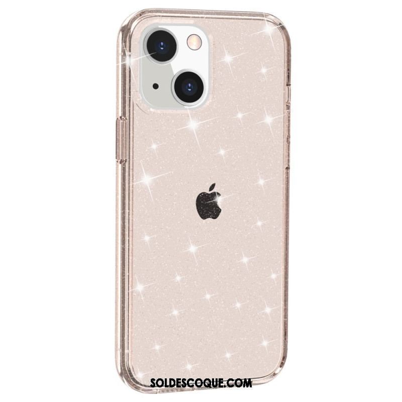 Coque iPhone 15 Plus Transparente Paillettes