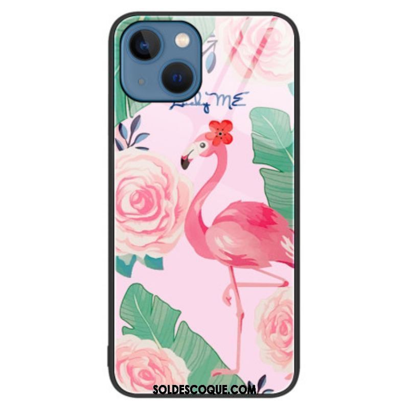 Coque iPhone 15 Plus Verre Trempé Flamant Rose