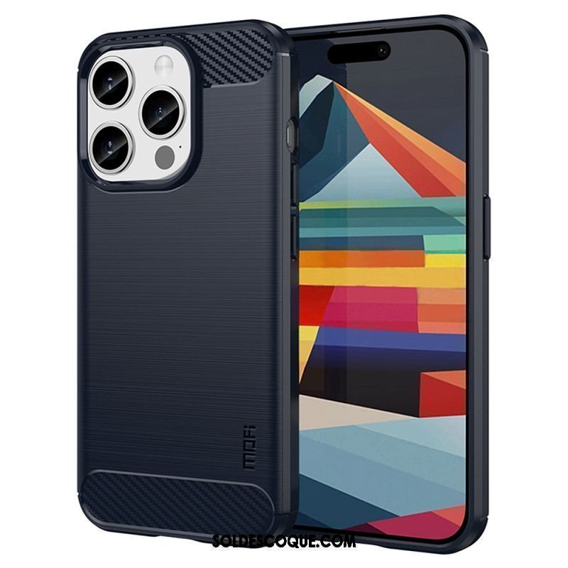 Coque iPhone 15 Pro Fibre Carbone Brossée MOFI