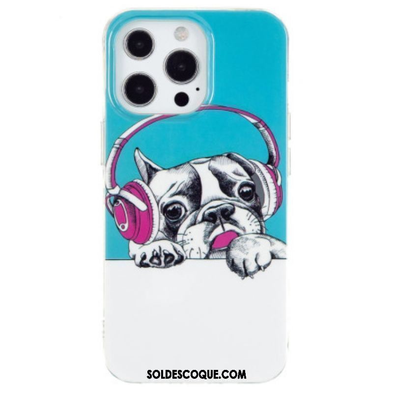 Coque iPhone 15 Pro Max Fluorescente Chien