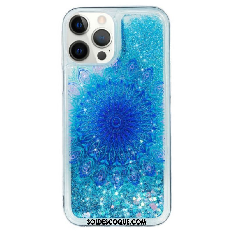 Coque iPhone 15 Pro Max Paillettes Mandala