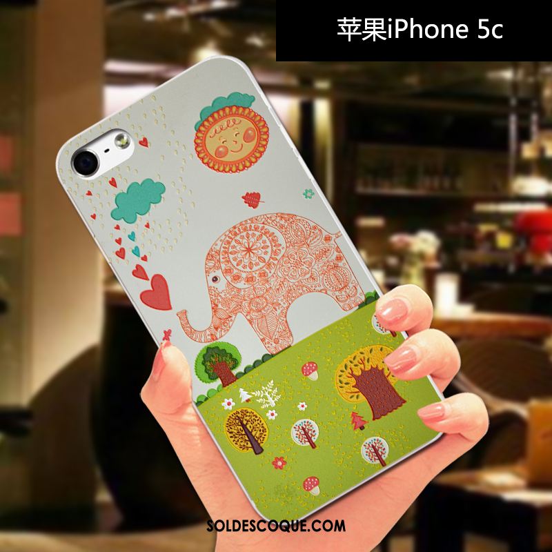 Coque iPhone 5 / 5s Silicone Dessin Animé Étui Gaufrage Incassable En Ligne