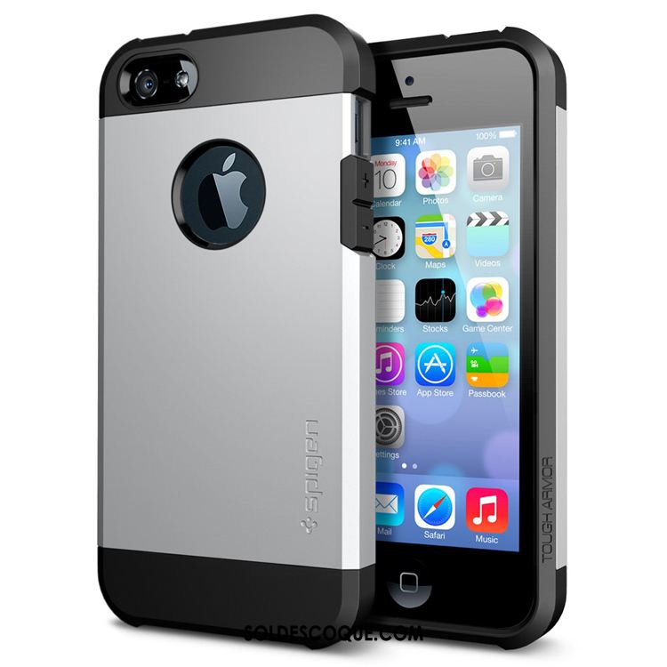 Coque iPhone 5c Téléphone Portable Argent Incassable Tout Compris Tendance En Ligne