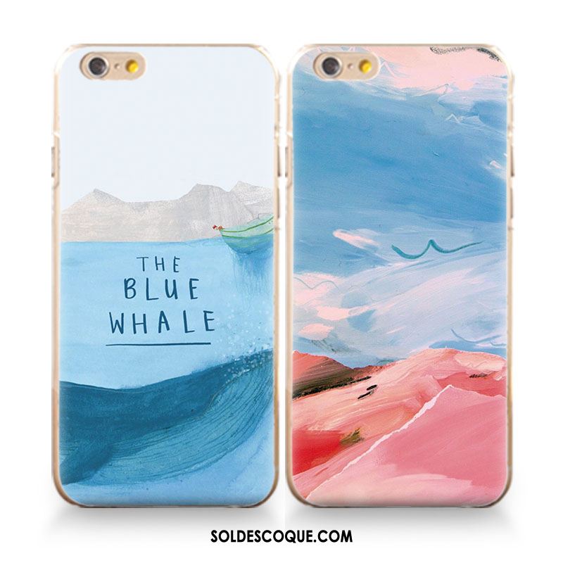 Coque iPhone 6 / 6s Bleu Silicone Tout Compris Téléphone Portable Étui Pas Cher