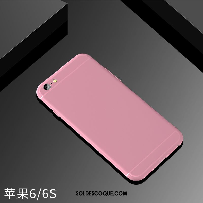 Coque iPhone 6 / 6s Délavé En Daim Silicone Téléphone Portable Noir Rose Pas Cher