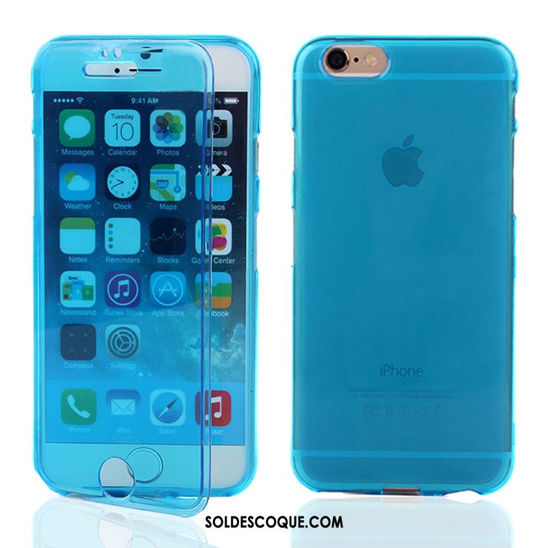 Coque iPhone 6 / 6s Fluide Doux Incassable Bleu Transparent Téléphone Portable En Vente