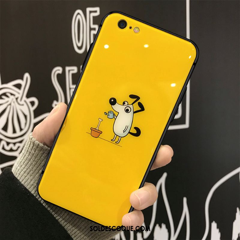 Coque iPhone 6 / 6s Plus Jaune Marque De Tendance Tout Compris Fluide Doux Dessin Animé Pas Cher