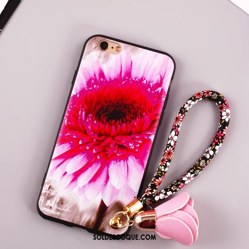 Coque iPhone 6 / 6s Plus Étui Fleurs Rouge Téléphone Portable Pas Cher