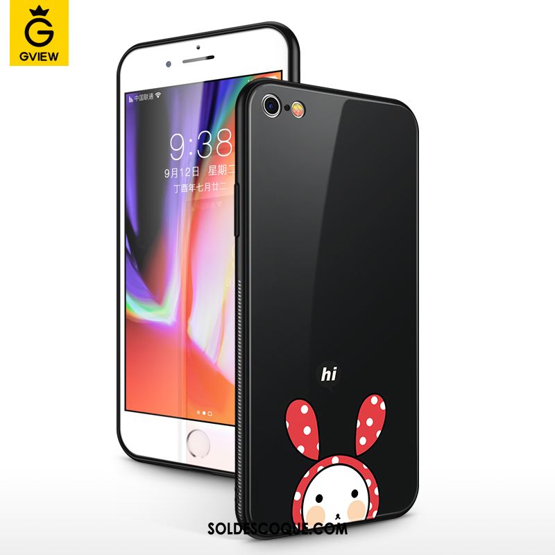 Coque iPhone 6 / 6s Pu Difficile Nouveau Noir Étui Pas Cher