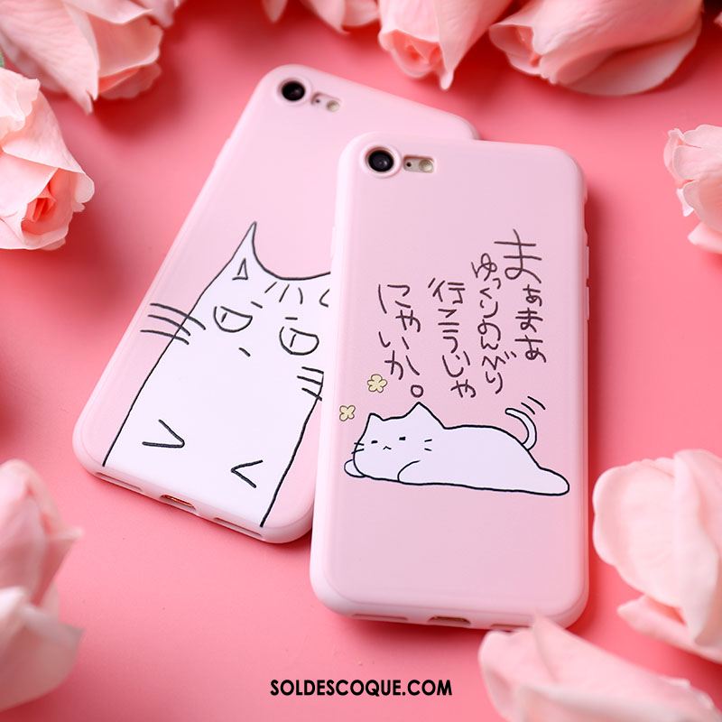 Coque iPhone 6 / 6s Rose Tout Compris Fluide Doux Chat Silicone France