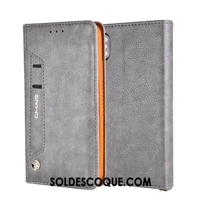 Coque iPhone 6 / 6s Étui En Cuir Gris Incassable Téléphone Portable Cuir Véritable Housse En Ligne