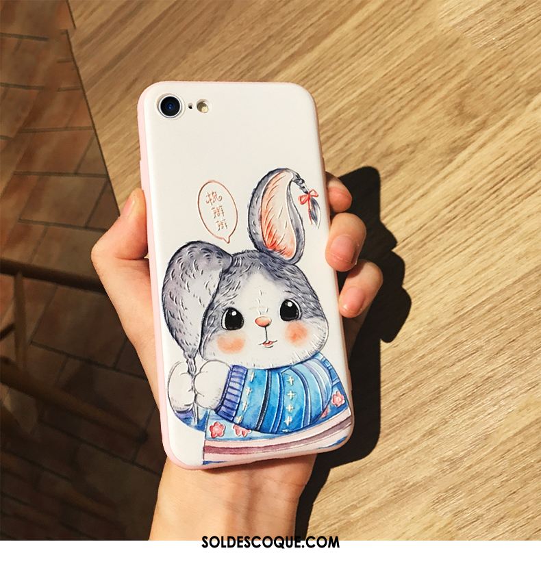 Coque iPhone 7 Charmant Dessin Animé Tout Compris Incassable Bleu Soldes