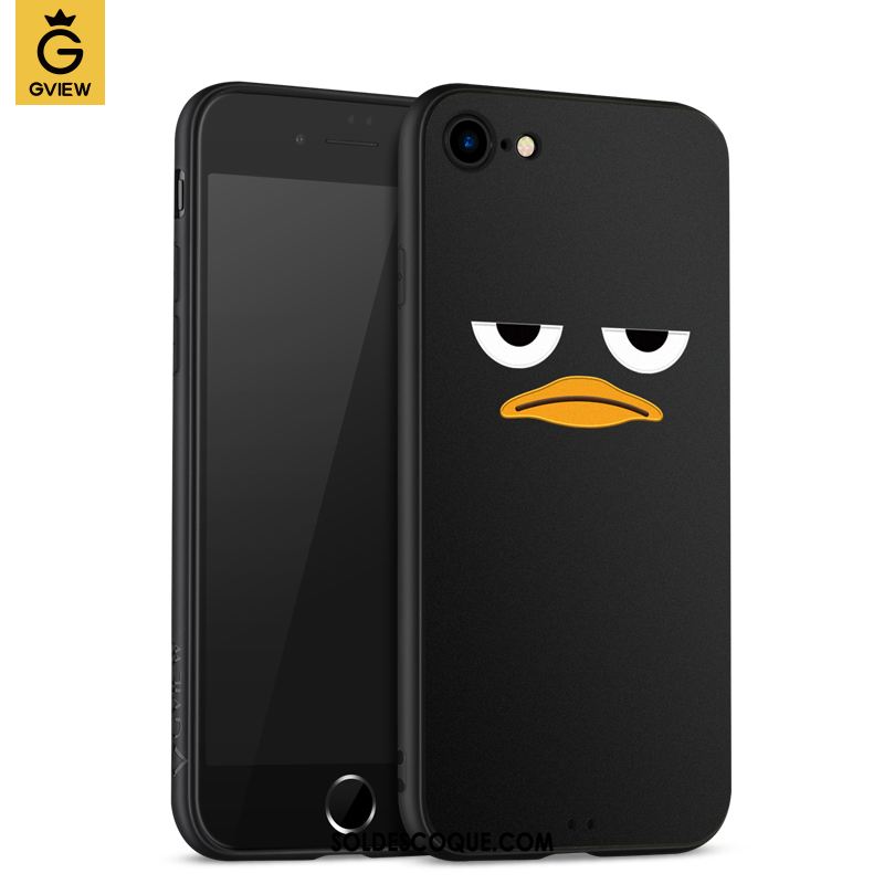 Coque iPhone 7 Noir Marque De Tendance Personnalité Ornements Suspendus Étui Pas Cher