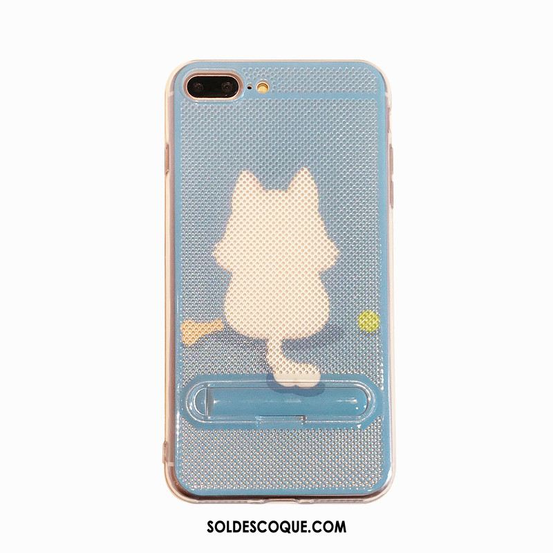 Coque iPhone 7 Plus Support Mesh Amoureux Bleu Téléphone Portable Pas Cher