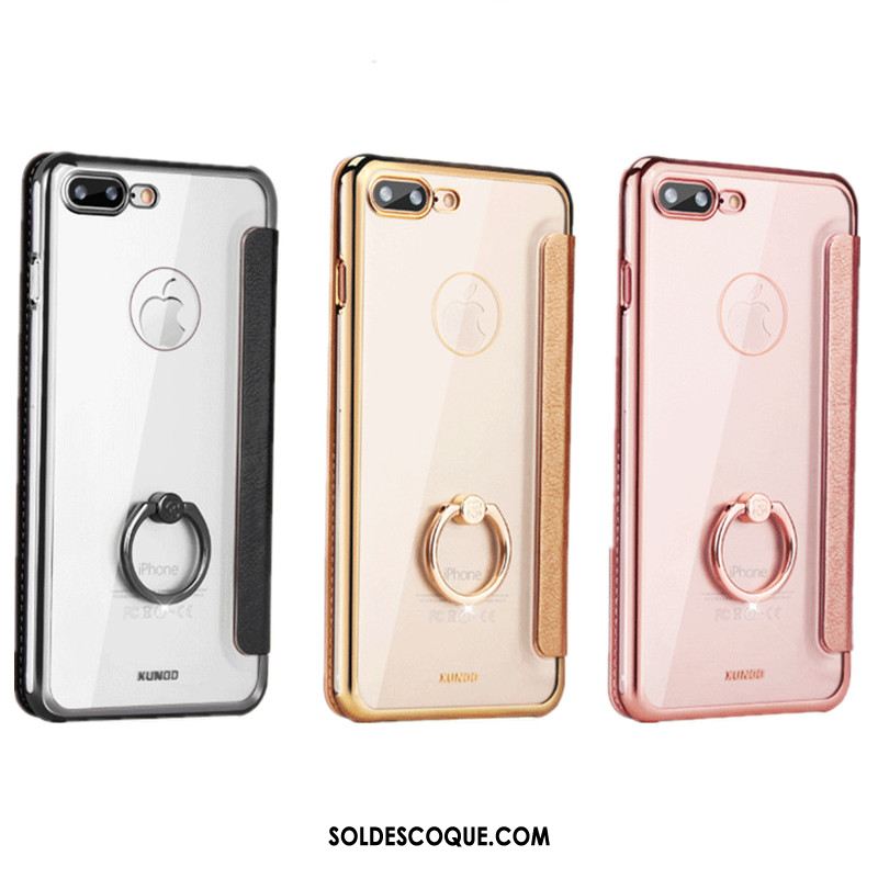 Coque iPhone 7 Plus Étui En Cuir Cuir Véritable Protection Transparent Téléphone Portable En Ligne