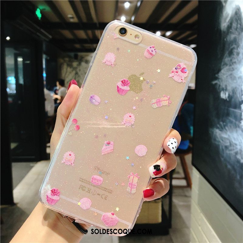 Coque iPhone 7 Téléphone Portable Charmant Fluide Doux Rose Petit En Vente